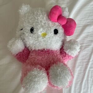 Hello Kitty Fuzzy Plush - Pink and White